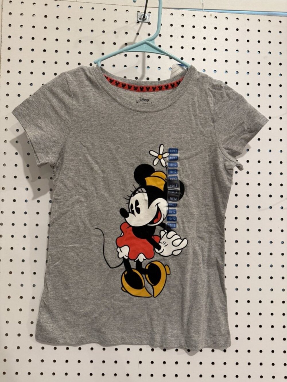 Girls Gray Disney Minnie Mouse Shirt Velvet Minnie Mouse Size 10/12